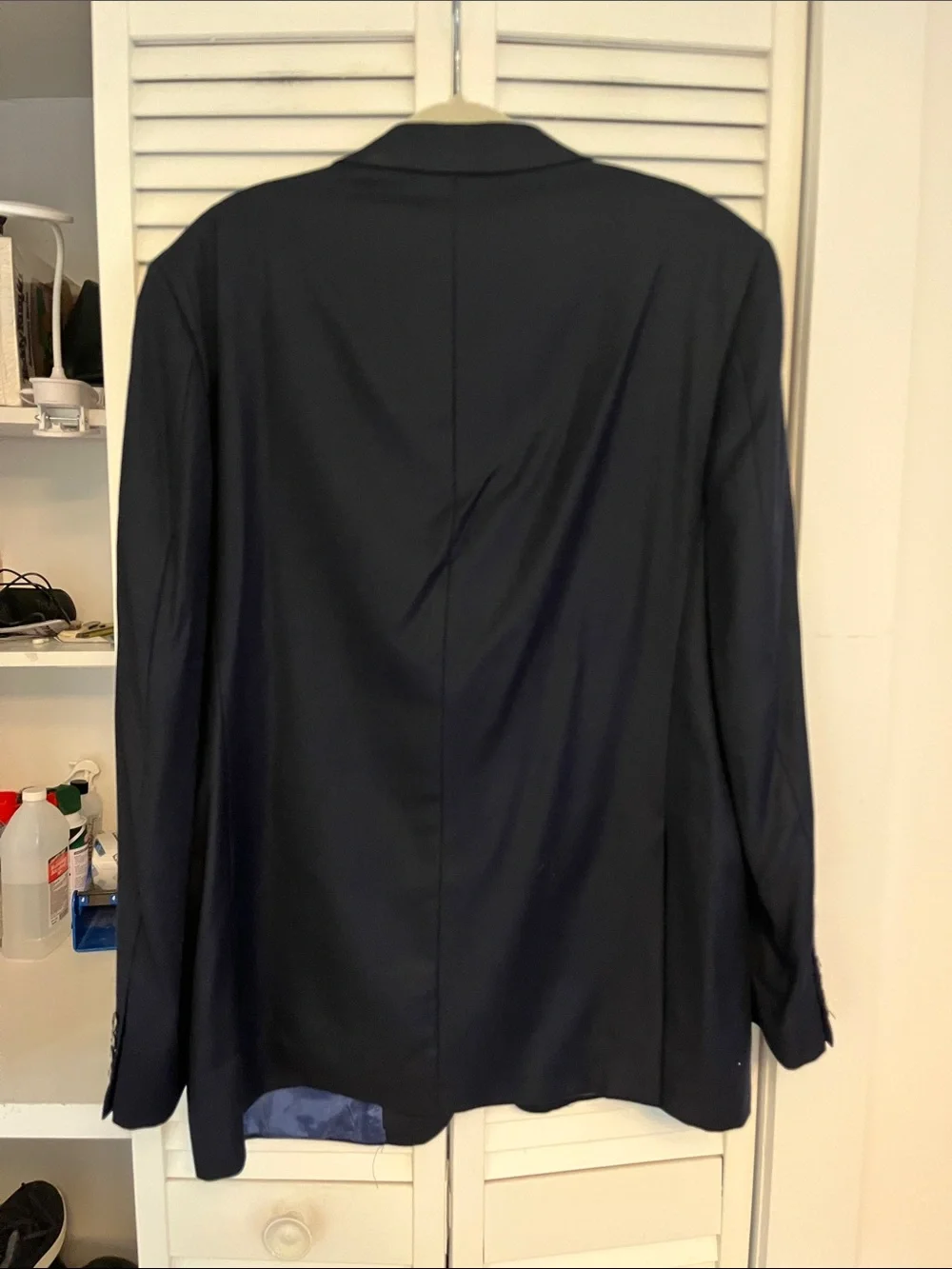 Loro PIana & Co Italy for Saks Fifth Avenue Navy Wool Blazer made in USA